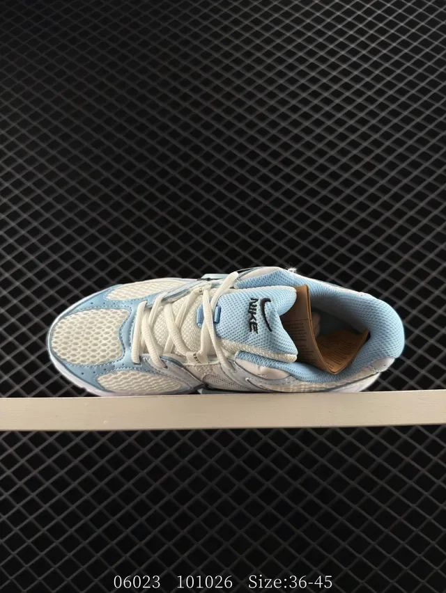 Nike Zoom 2K White Blue Layered Synthetic Cage Overlays Open Mesh Upper Lifestyle Sneakers 3