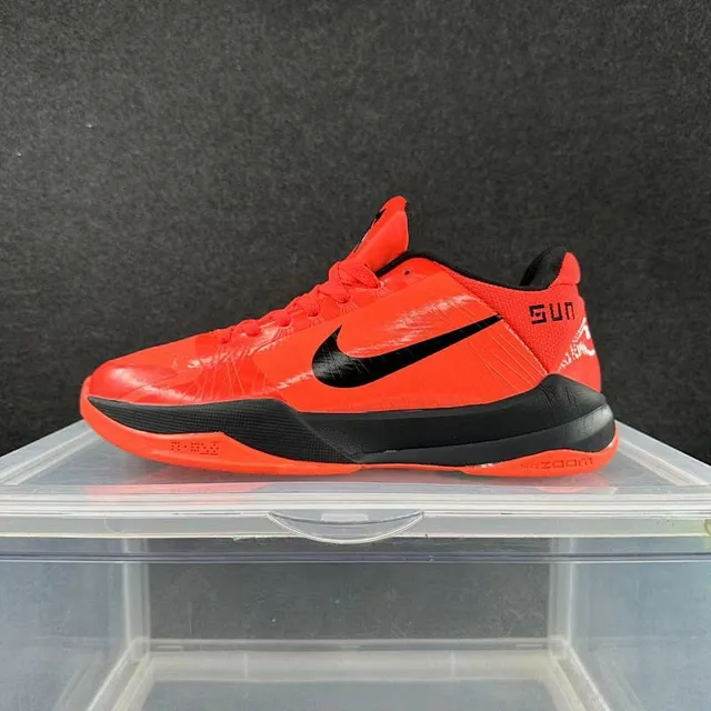 Nike Zoom Kobe IV Sun Orange Black Basketball Shoes 2