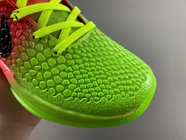 Nike Zoom Kobe VI Gradient Green Red Basketball Shoes 4