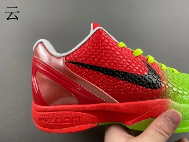 Nike Zoom Kobe VI Gradient Green Red Basketball Shoes 5