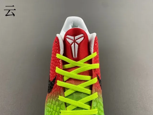 Nike Zoom Kobe VI Gradient Green Red Basketball Shoes 7