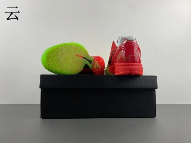 Nike Zoom Kobe VI Gradient Green Red Basketball Shoes 18