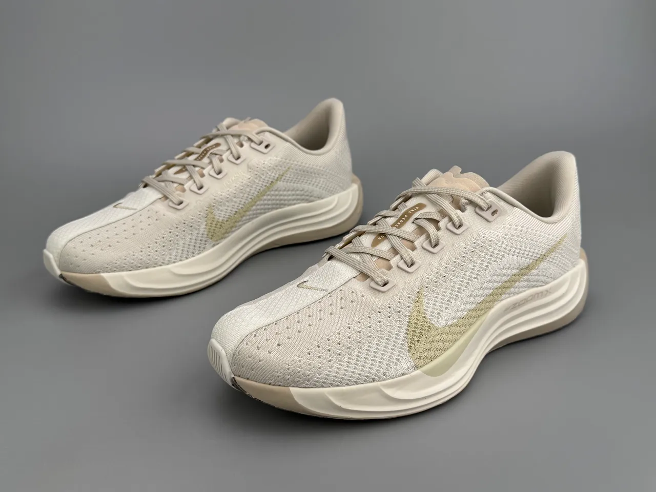Nike ZoomX Beige Gold Knit Upper Midsole Chaussures de Running 9