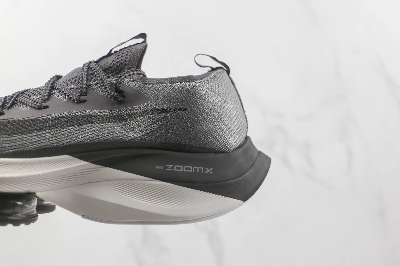 Nike ZoomX Vaporfly Gris Blanc Haut en Tricot Engineered Plaque en Fibres de Carbone de Longueur Complète Chaussures de Course 7