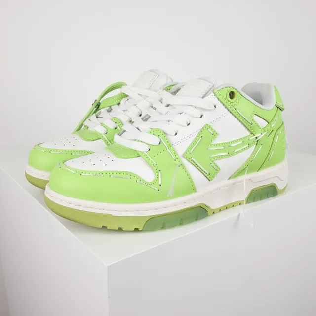 Off-White Arrow أخضر الليمون والأبيض سنيكرز للأسلوب الحياة 2