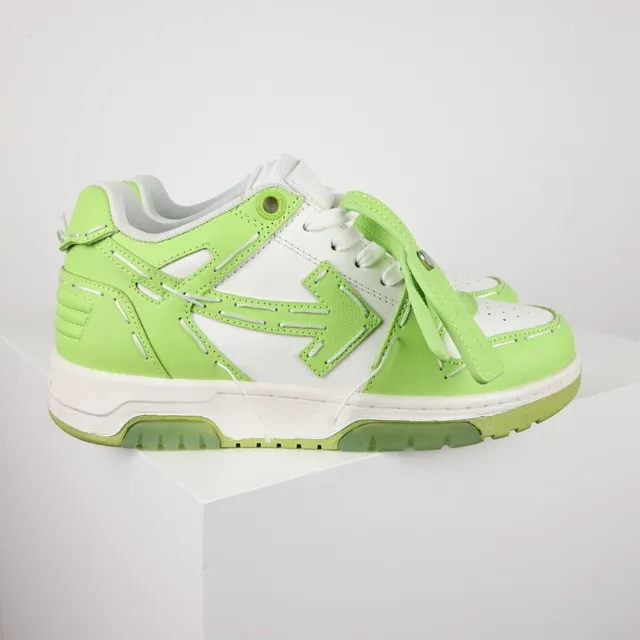 Off-White Arrow أخضر الليمون والأبيض سنيكرز للأسلوب الحياة 3
