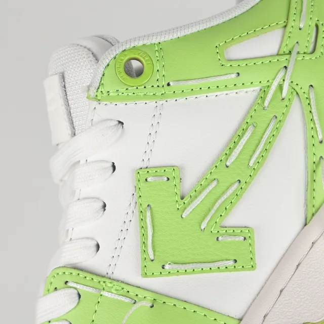 Off-White Arrow أخضر الليمون والأبيض سنيكرز للأسلوب الحياة 6