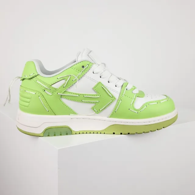 Off-White Arrow أخضر الليمون والأبيض سنيكرز للأسلوب الحياة 7