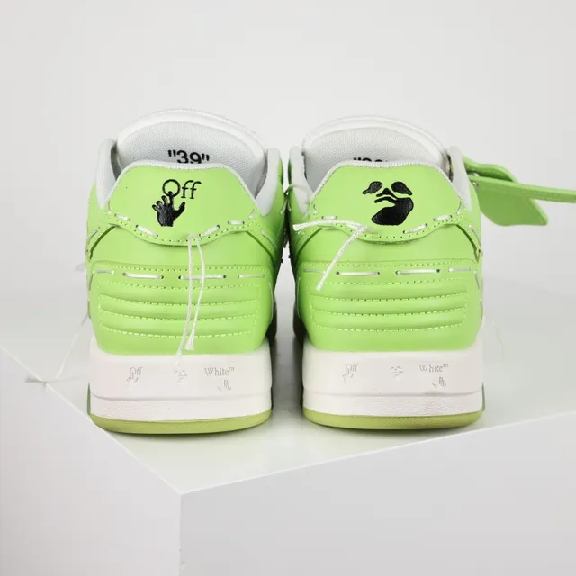 Off-White Arrow أخضر الليمون والأبيض سنيكرز للأسلوب الحياة 8