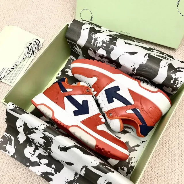 Off-White Arrow Sneakers Lifestyle Blancs Orange Marine 9
