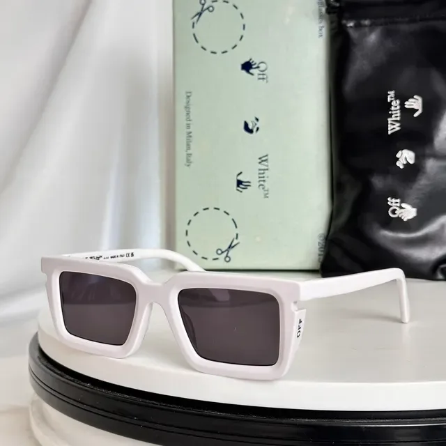 Off-White Black Brown Angular Rectangular Frames Double Bridge Construction Eyewear 8