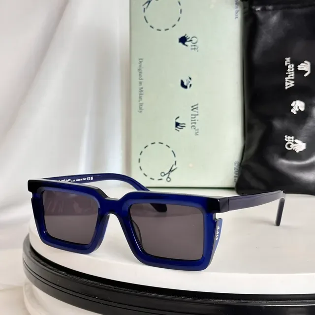Off-White Black Brown Angular Rectangular Frames Double Bridge Construction Eyewear 9