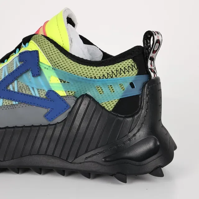 Off-White Black Multicolor Industrial Runner Diagonal Arrow Motif Chunky Sneakers 4