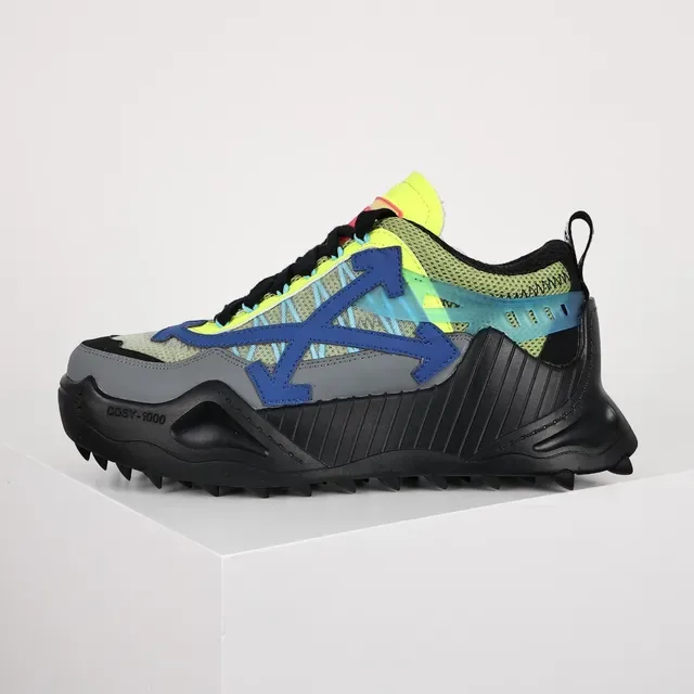 Off-White Black Multicolor Industrial Runner Diagonal Arrow Motif Chunky Sneakers 8