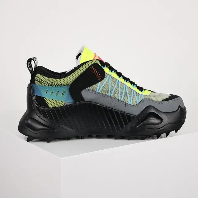 Off-White Black Multicolor Industrial Runner Diagonal Arrow Motif Chunky Sneakers 9