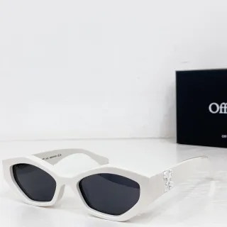 Off-White Industrial Angular نظارات شمسية ماتي أبيض