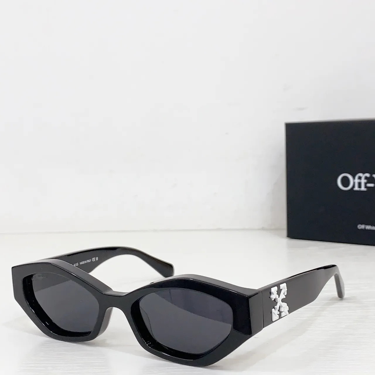 Off-White Industrial Angular Matte White Sunglasses 7