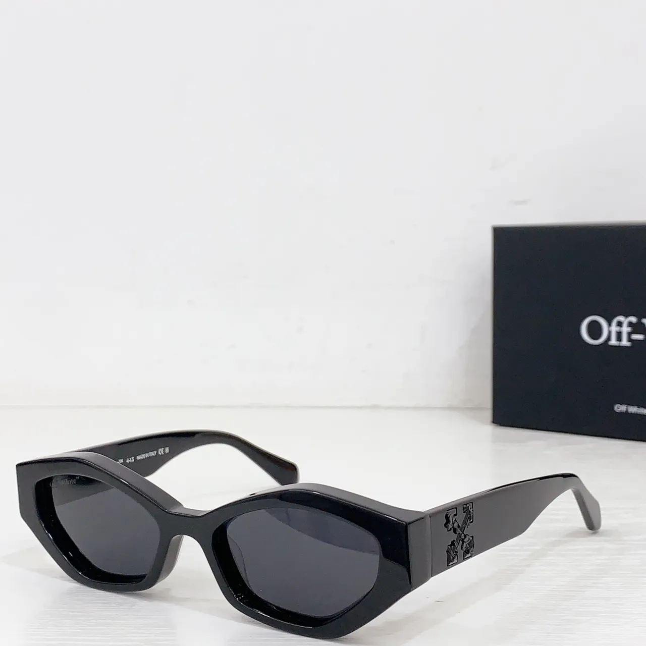 Off-White Industrial Angular Matte White Sunglasses 8