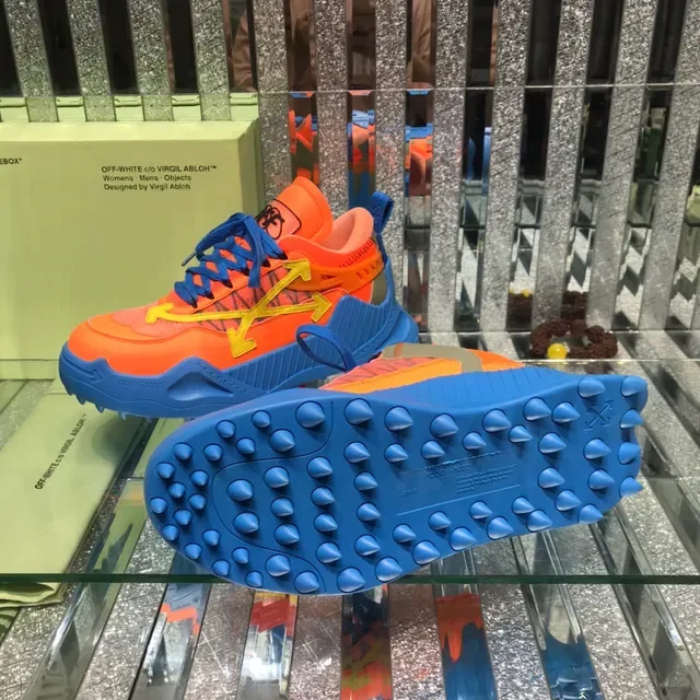 أوف-وايت رنر برتقالي أزرق أصفر Industrial Chunky Sneakers 2