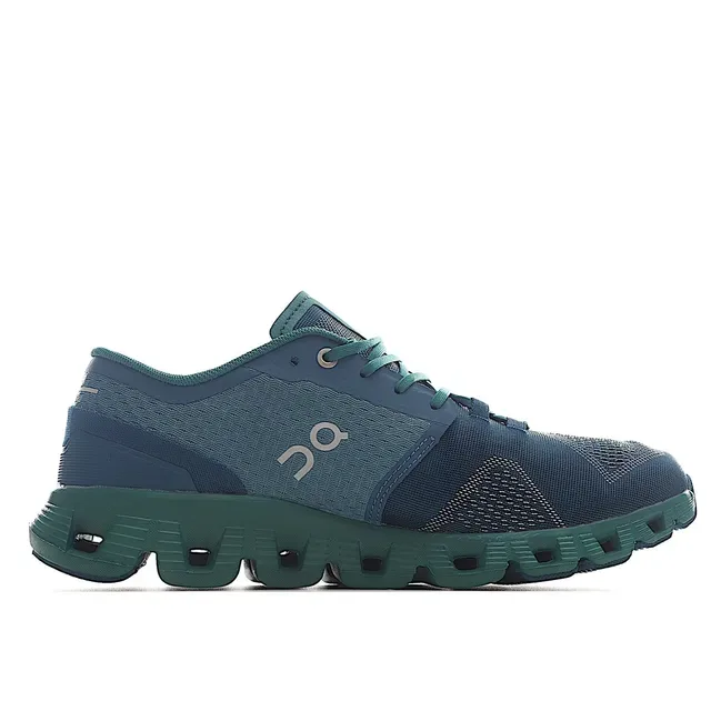 On Cloudmonster Navy and Teal Running Shoes 2