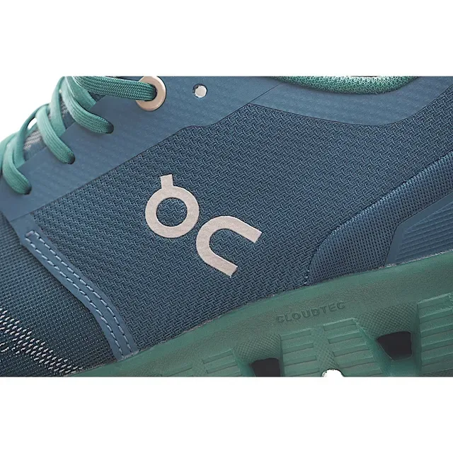 On Cloudmonster Navy and Teal Running Shoes 6