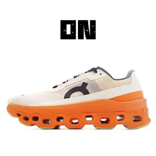 On Cloudmonster Orange and Cream zapatillas lifestyle