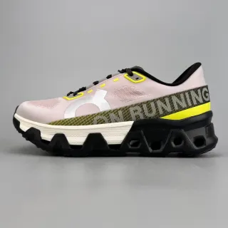 On Running Cloudmonster Pink Yellow Black Running Shoes