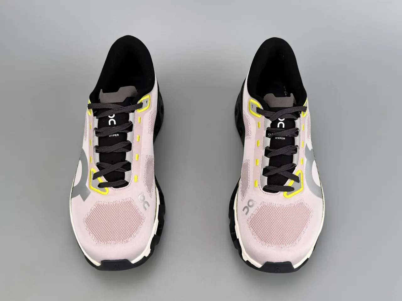 On Running Cloudmonster Pink Yellow Black Running Shoes 9