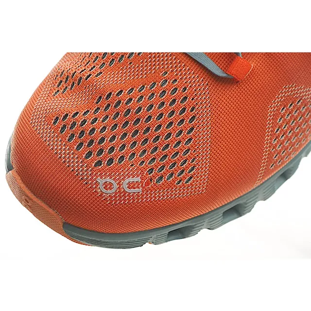 On Running حذاء برتقالي وأزرق أخضر Engineered Mesh Low-Top أحذية الجري 8