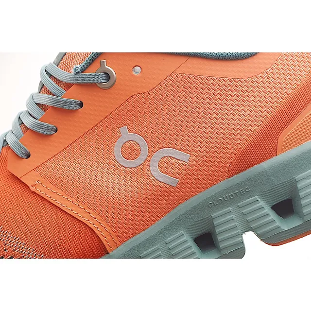 On Running حذاء برتقالي وأزرق أخضر Engineered Mesh Low-Top أحذية الجري 9