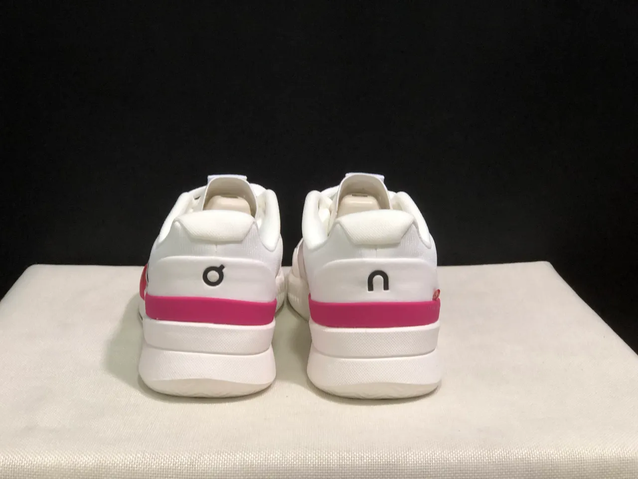 On THE ROGER Pro2 White Pink Running Shoes 3