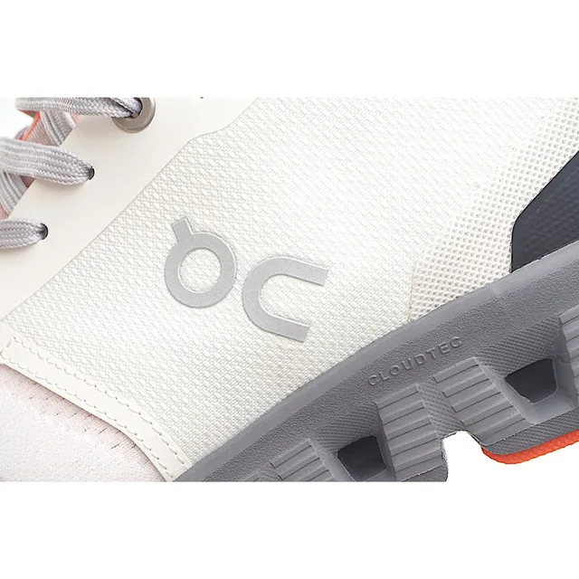 On White Gray Engineered Mesh Upper Open-Cell CloudTec Pod Sole Lifestyle Sneakers 3