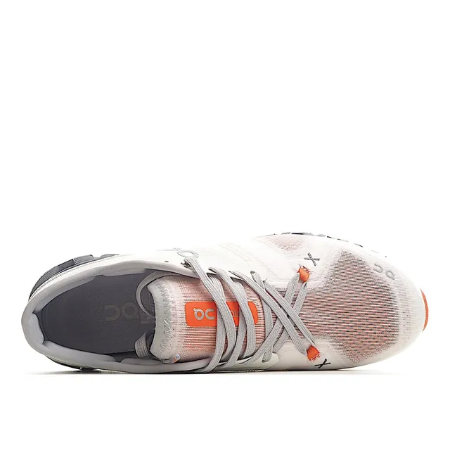 On White Gray Engineered Mesh Upper Open-Cell CloudTec Pod Sole Lifestyle Sneakers 6