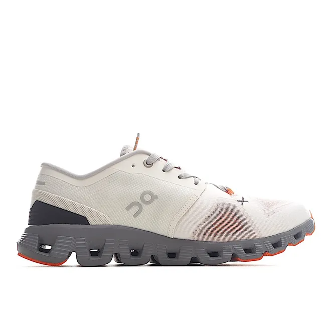 On White Gray Engineered Mesh Upper Open-Cell CloudTec Pod Sole Lifestyle Sneakers 7
