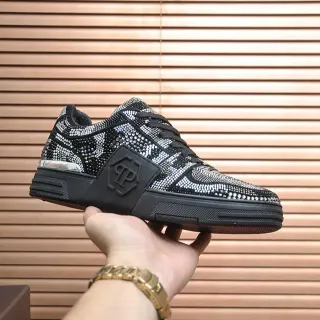 Philipp Plein Crystal-Embellished Logo Plaque Platform Lifestyle Sneakers
