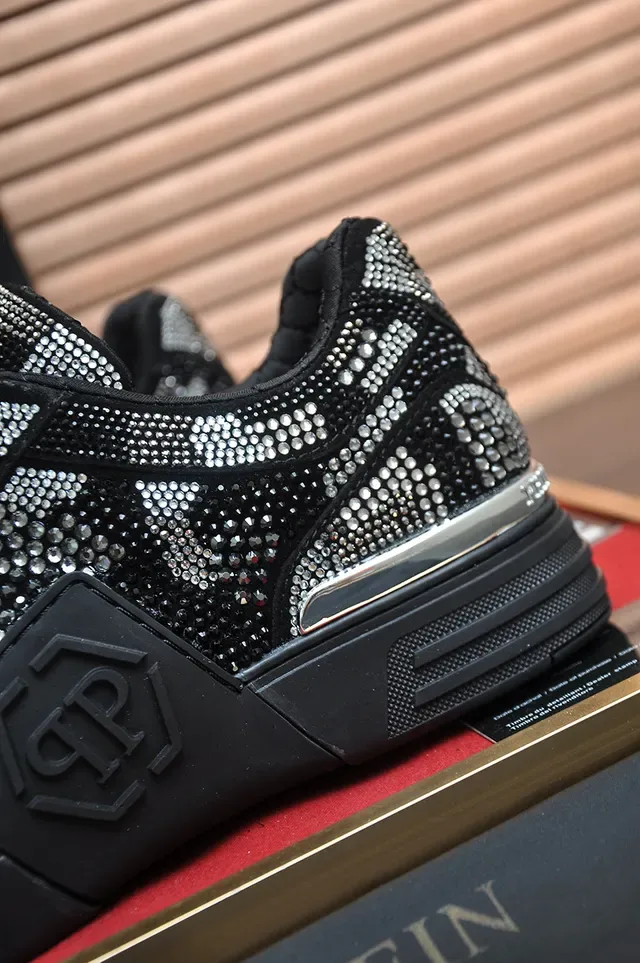 Philipp Plein Sneakers Lifestyle à plateforme avec plaque logo Crystal-Embellished 2