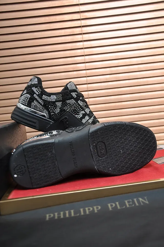 Philipp Plein Sneakers Lifestyle à plateforme avec plaque logo Crystal-Embellished 3