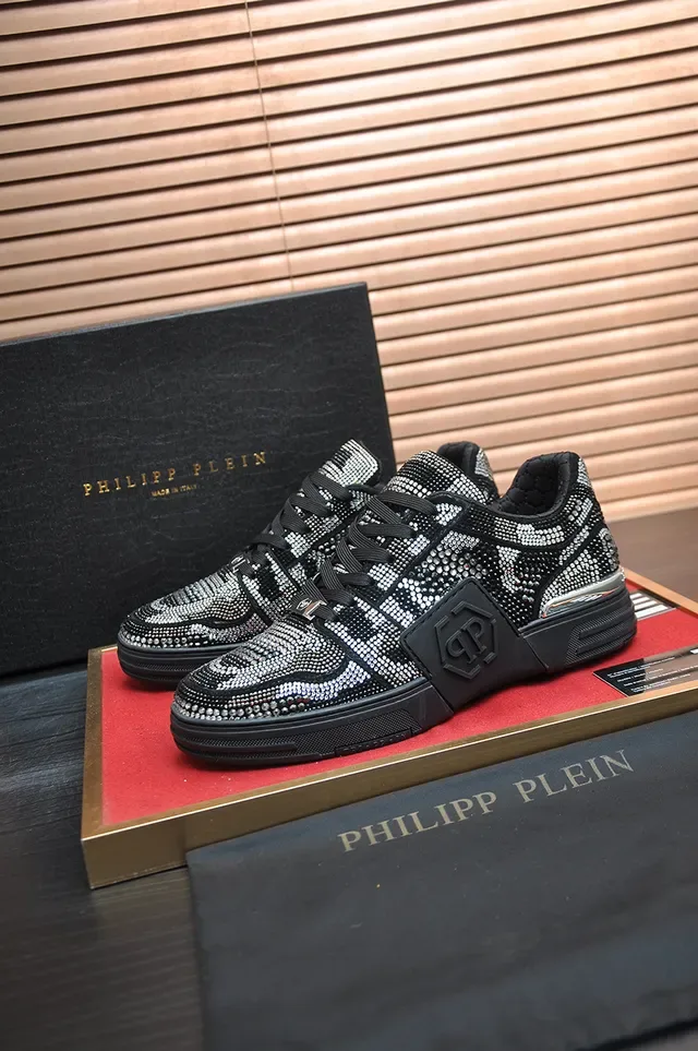 Philipp Plein Sneakers Lifestyle à plateforme avec plaque logo Crystal-Embellished 4