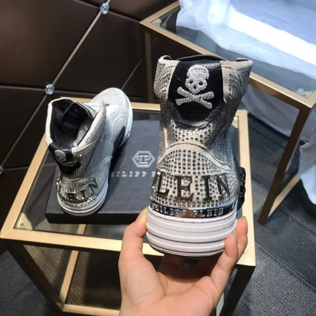 Philipp Plein Tênis Lifestyle Embellished com Cristais Perfurados de Topo Alto 3
