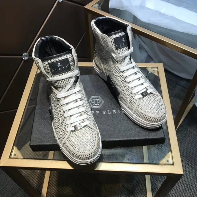 Philipp Plein Tênis Lifestyle Embellished com Cristais Perfurados de Topo Alto 7