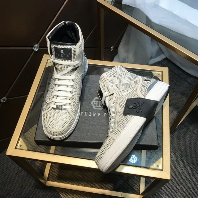 Philipp Plein Tênis Lifestyle Embellished com Cristais Perfurados de Topo Alto 8