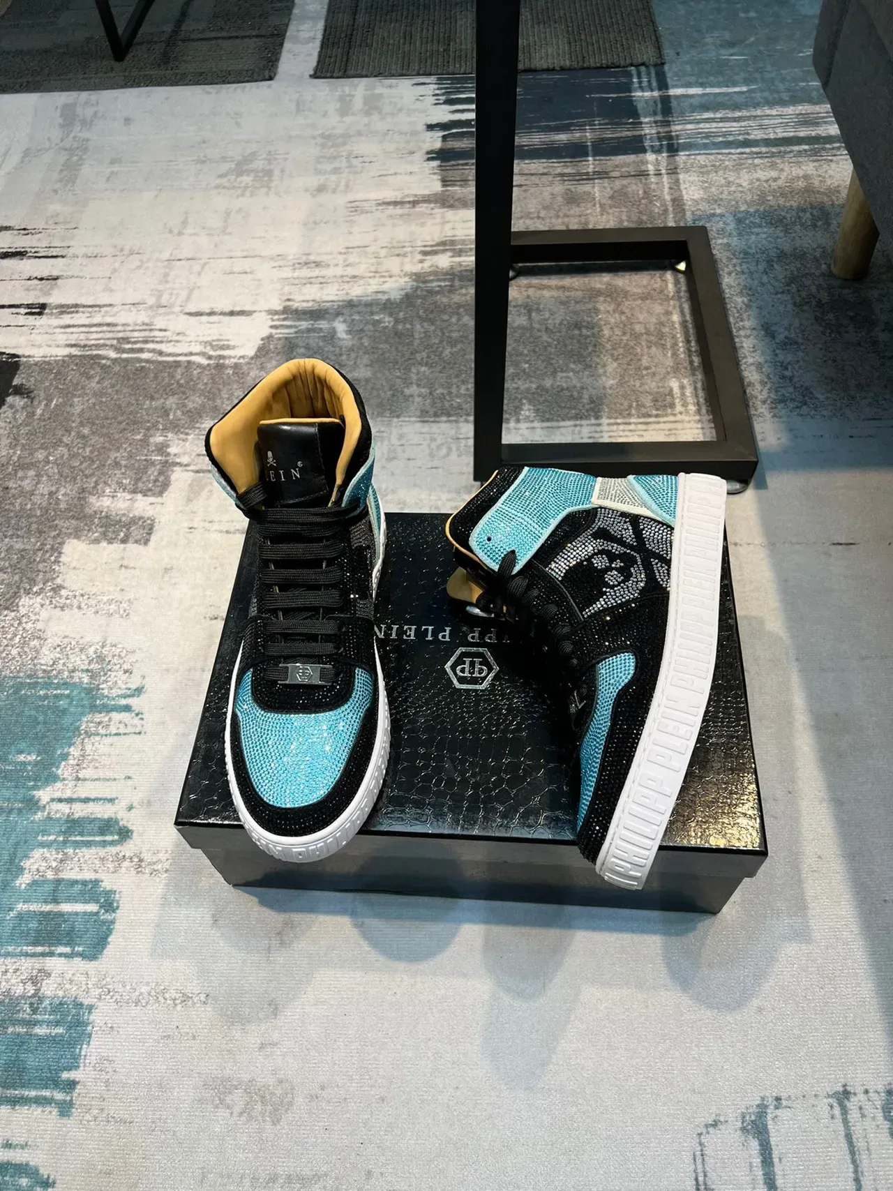 Philipp Plein Crystal Skull High-Top Sneaker 4