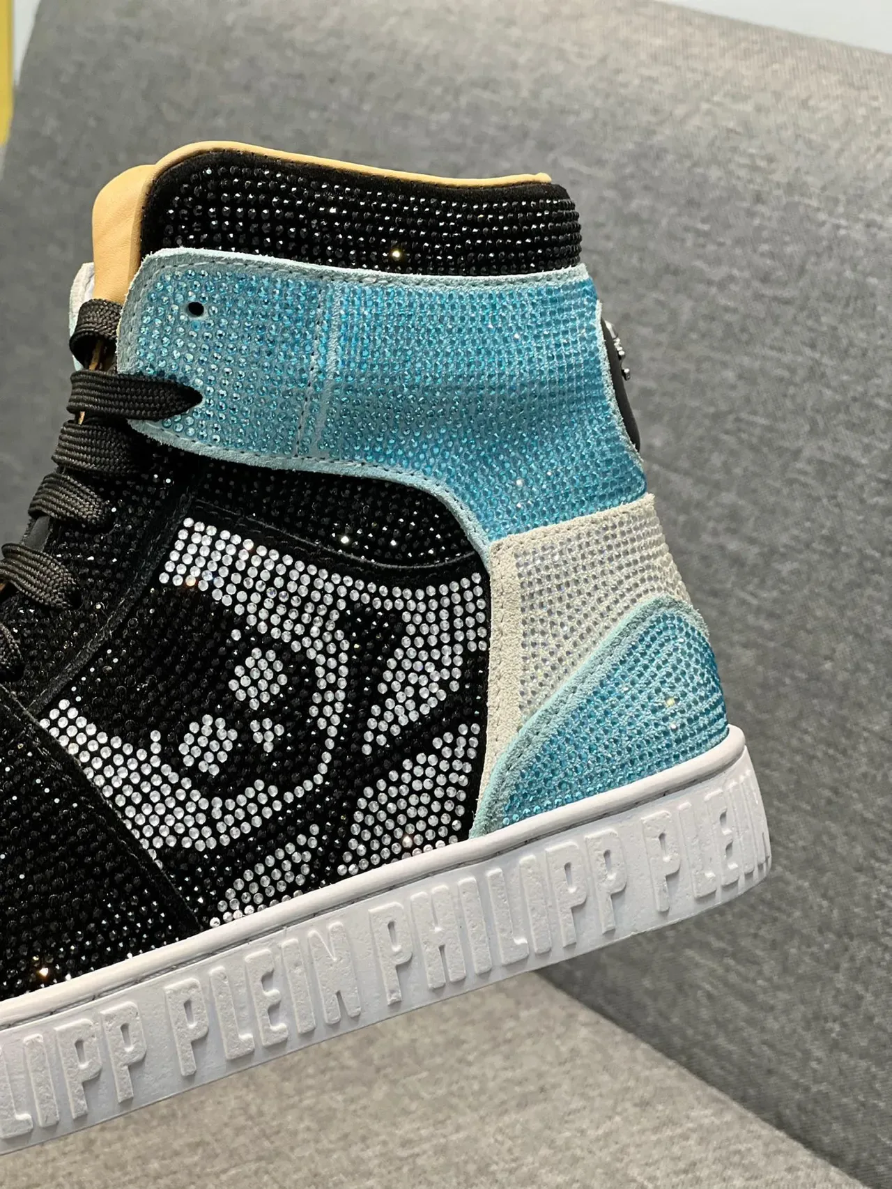 Philipp Plein Crystal Skull High-Top Sneaker 8