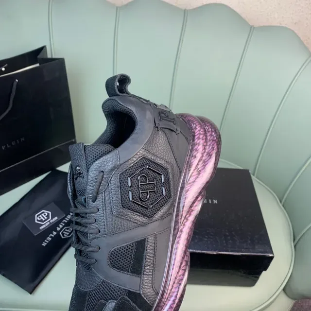 Philipp Plein Flame Motif Skull Logo Black Lifestyle Sneakers 3