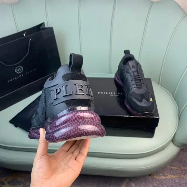 Philipp Plein Flame Motif Skull Logo Black Lifestyle Sneakers 4