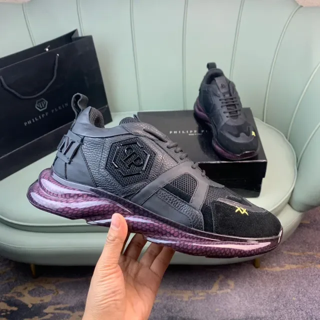 Philipp Plein Flame Motif Skull Logo Black Lifestyle Sneakers 5