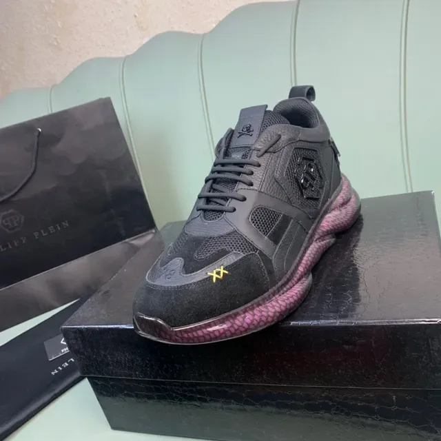 Philipp Plein Flame Motif Skull Logo Black Lifestyle Sneakers 9