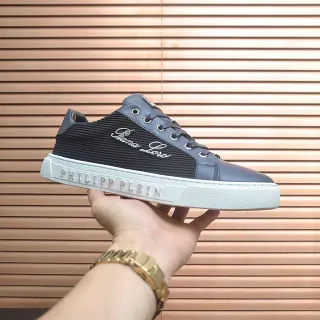 Philipp Plein Navy Black 低帮 针织 纺织面板 运动鞋