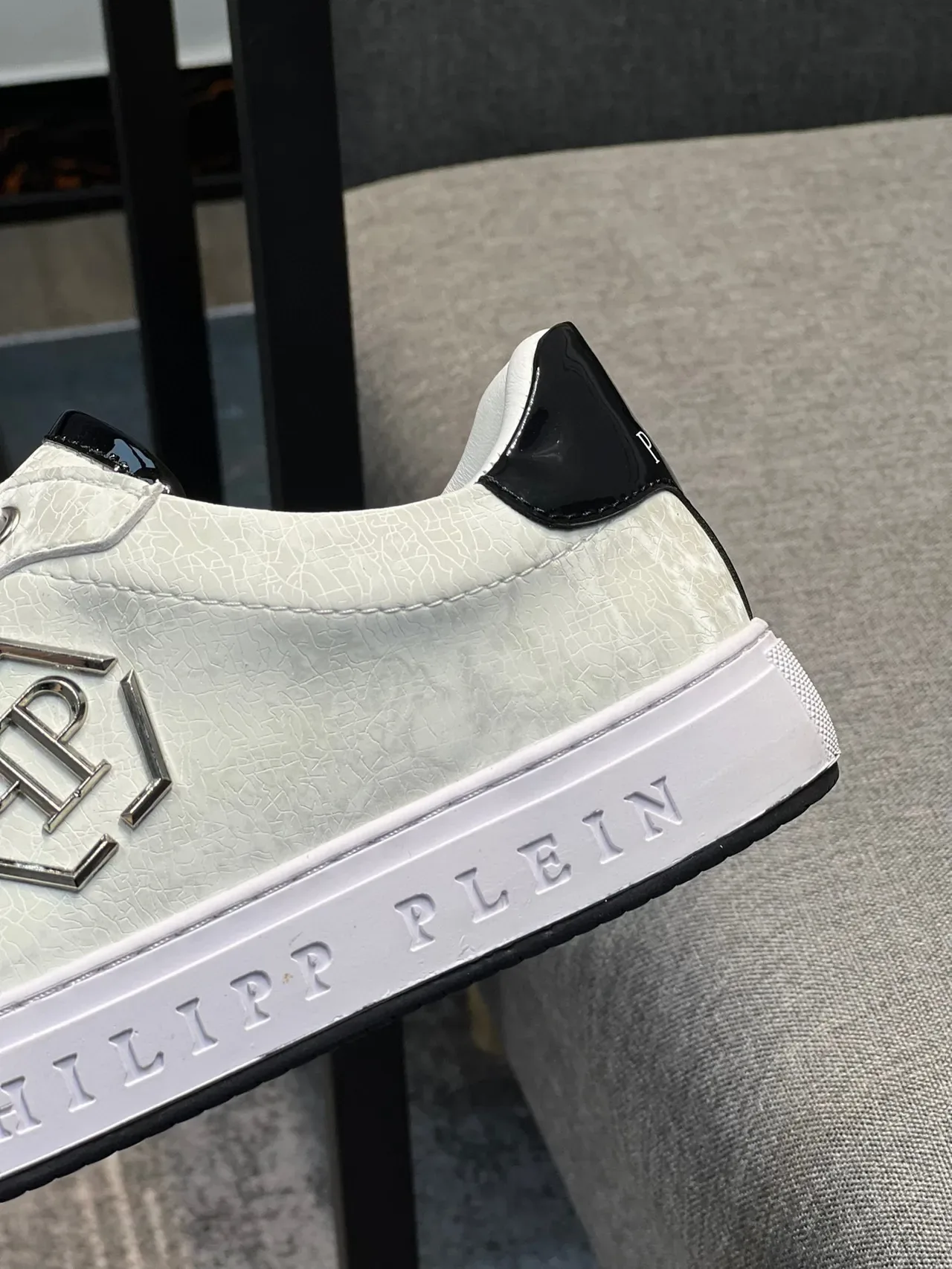 Philipp Plein White Metallic Logo Lifestyle Sneaker 8