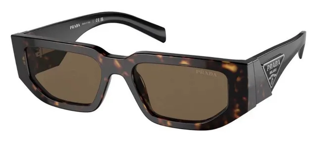 Prada Angular Geometric White and Black Sunglasses 6